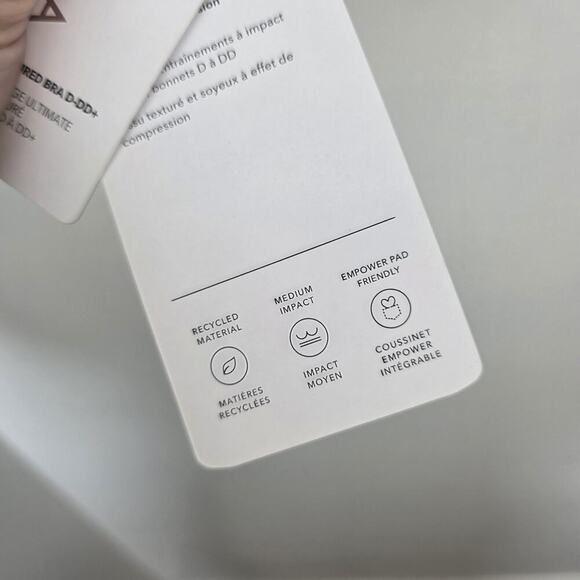 Athleta Grey Black Fitness Workout Padded Ultimate Textured Sports Bra Size XS - Picture 6 of 9